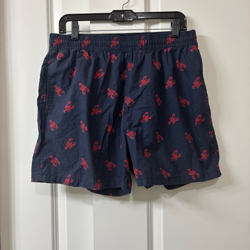 Polo Ralph Lauren Swim Short Mens L Summer Lobster Swimming Trunks Navy